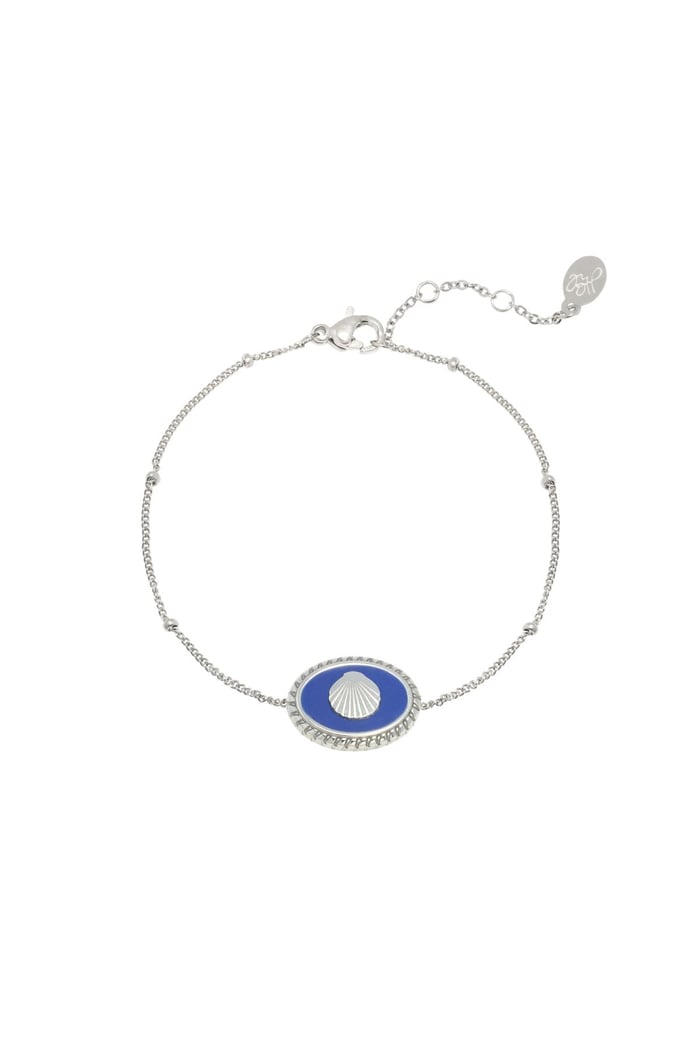 Bracelet Charming Shell Blue Stainless Steel